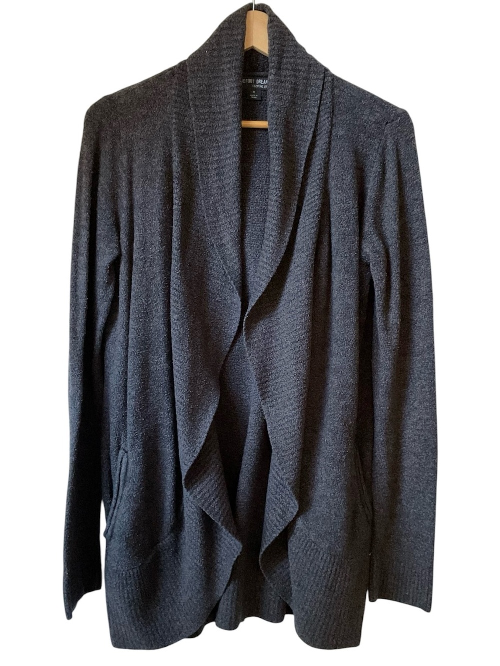 Barefoot Dreams Style 452 CozyChic Lite Circle Cardigan Charcoal Gray M